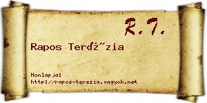 Rapos Terézia névjegykártya